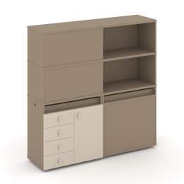 Набор 18 Тумба двойная с надставкой ES.NB.2V-18